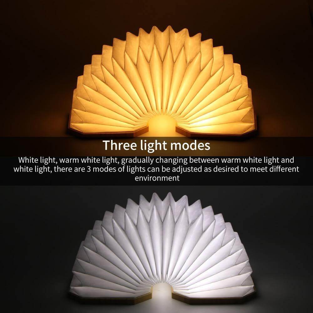 USB Rechargeable Retro Accordion Wooden LED Lamp - MaviGadget