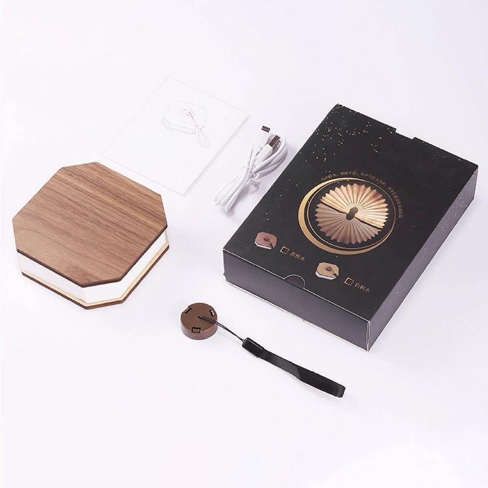 USB Rechargeable Retro Accordion Wooden LED Lamp - MaviGadget