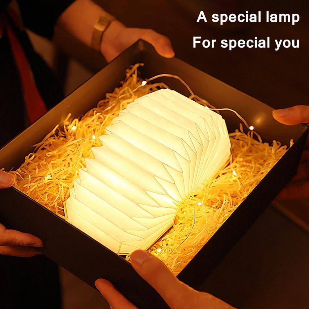 USB Rechargeable Retro Accordion Wooden LED Lamp - MaviGadget
