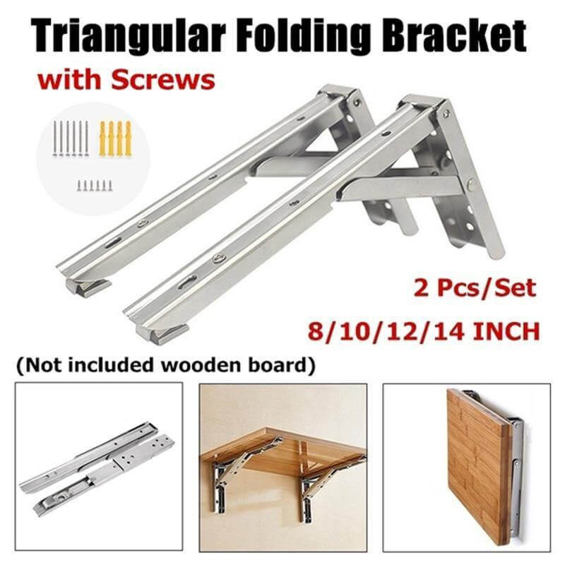2PCS Triangle Folding Wall Mounted Shelf - MaviGadget