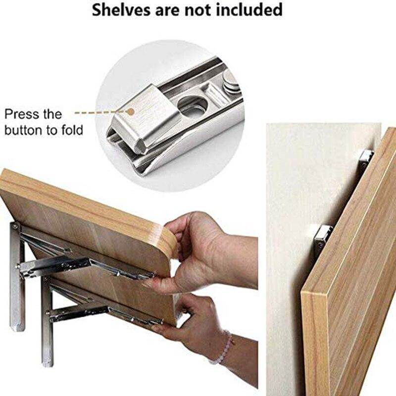 2PCS Triangle Folding Wall Mounted Shelf - MaviGadget