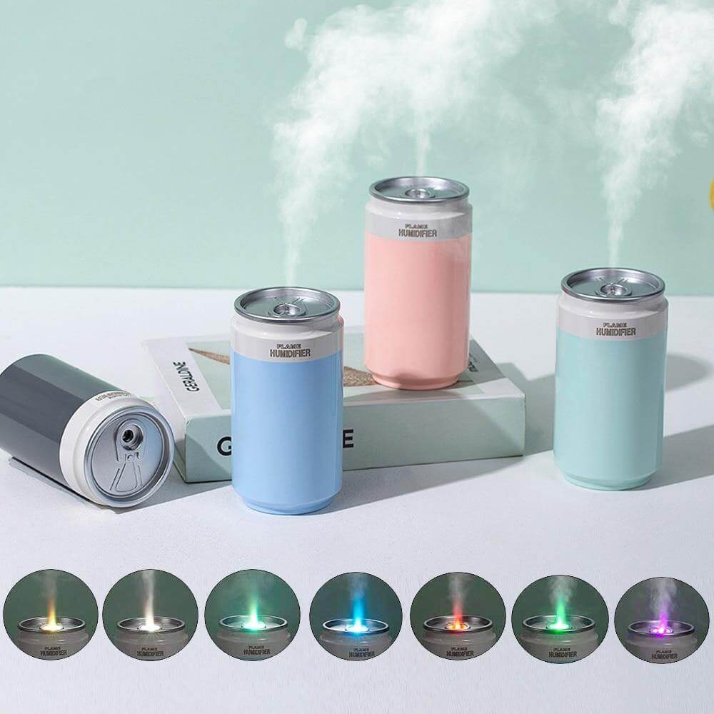 Portable Ultrasonic Bottle Air Humidifier with Mini Lamp - MaviGadget