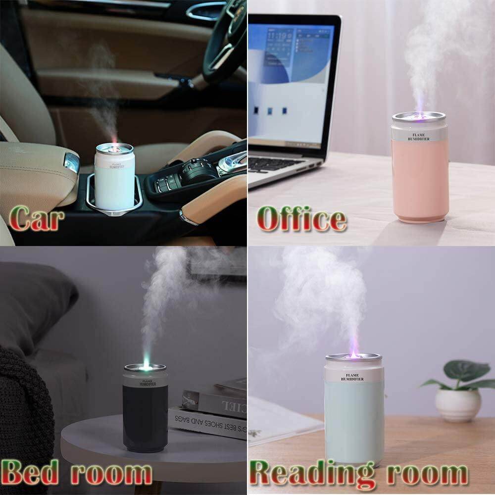 Portable Ultrasonic Bottle Air Humidifier with Mini Lamp - MaviGadget