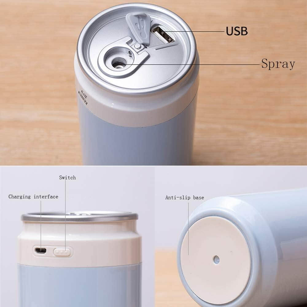 Portable Ultrasonic Bottle Air Humidifier with Mini Lamp - MaviGadget