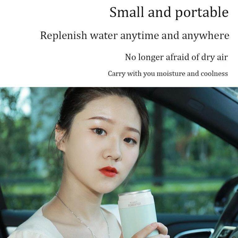 Portable Ultrasonic Bottle Air Humidifier with Mini Lamp - MaviGadget