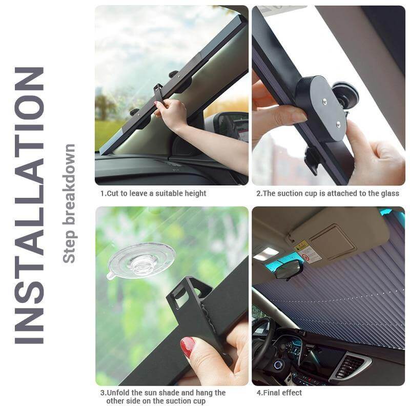 Car Retractable Automatic Windshield UV Blocking Sunshade - MaviGadget