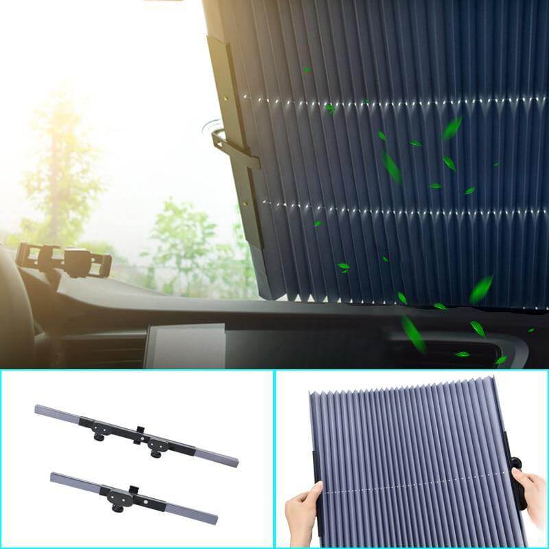 Car Retractable Automatic Windshield UV Blocking Sunshade - MaviGadget
