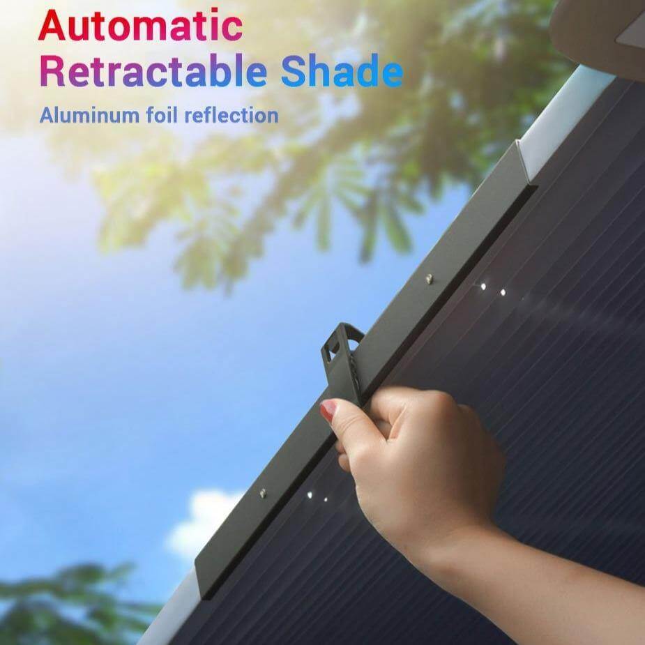 Car Retractable Automatic Windshield UV Blocking Sunshade - MaviGadget