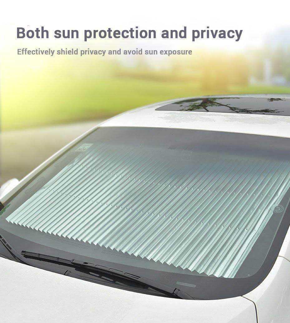 Car Retractable Automatic Windshield UV Blocking Sunshade - MaviGadget
