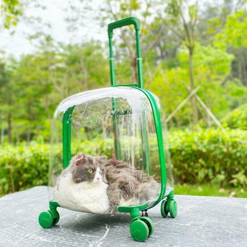 Transparent Pet Travel Trolley Capsule - MaviGadget