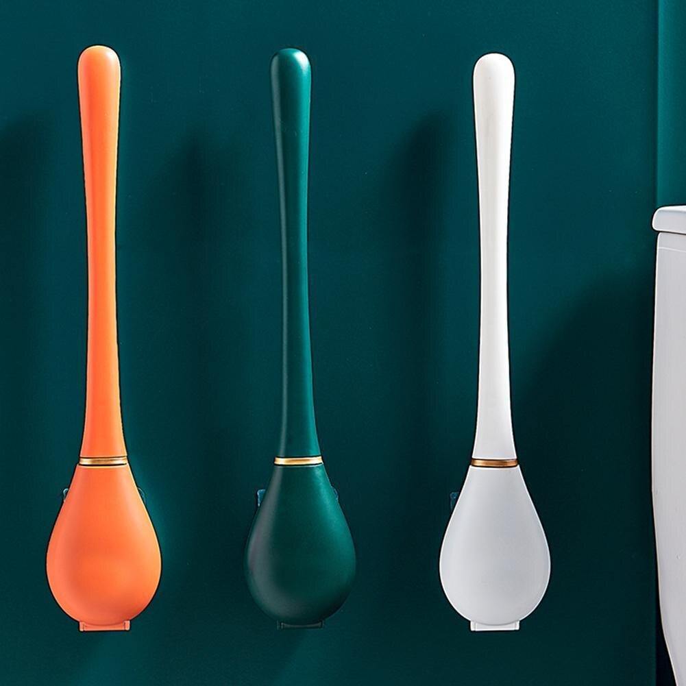Wall Mounted Soft Silicone Toilet Brush - MaviGadget