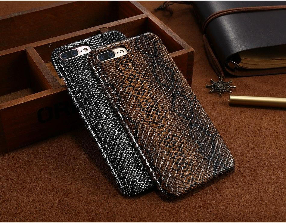 Luxury Crocodile Snake Leather Case For Iphone - MaviGadget