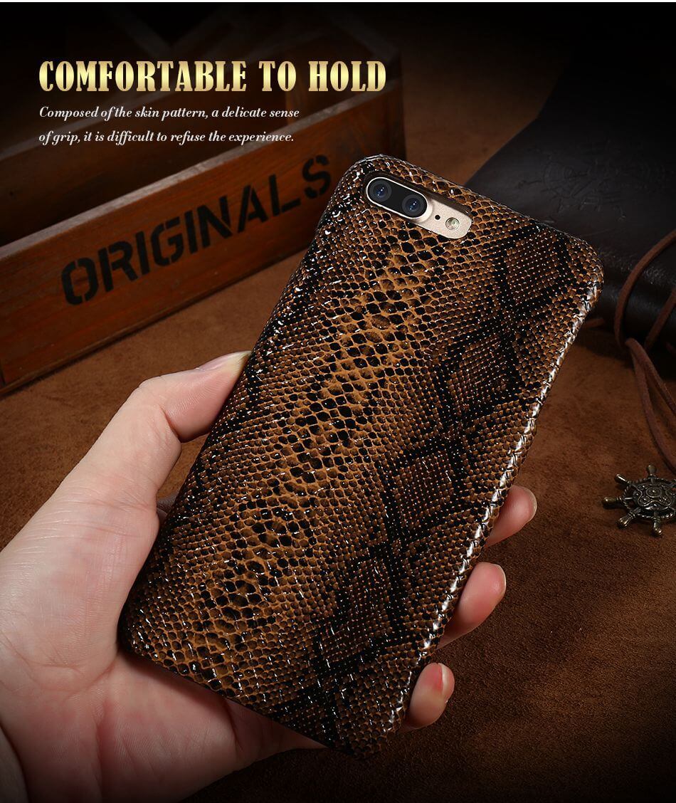 Luxury Crocodile Snake Leather Case For Iphone - MaviGadget