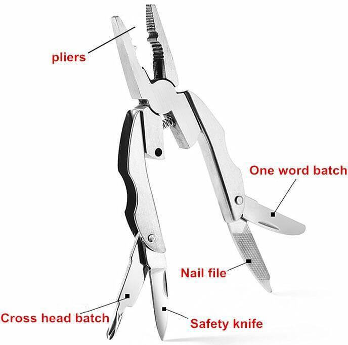 6in1 Foldable Travel Camping Keychain Tool Kit - MaviGadget