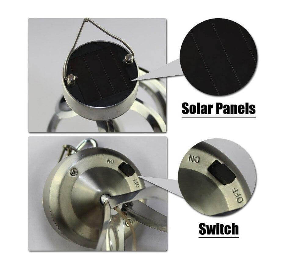 7-Colour Solar Changing LED Wind Chimes Light - MaviGadget
