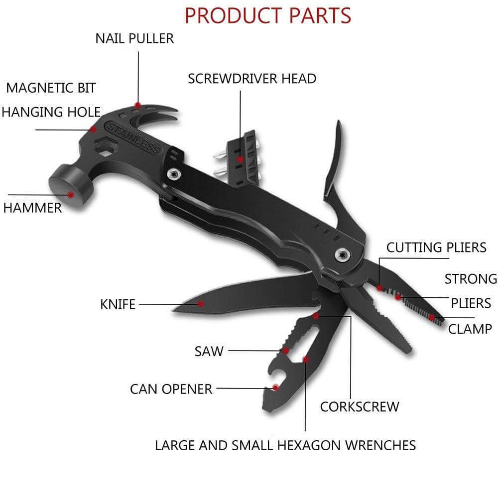 14in1 Portable Stainless Steel Outdoor Tool - MaviGadget