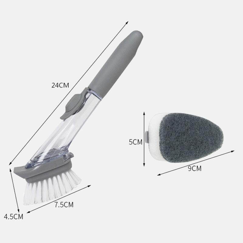 2in1 Liquid Dispenser Dish Washing Brush - MaviGadget