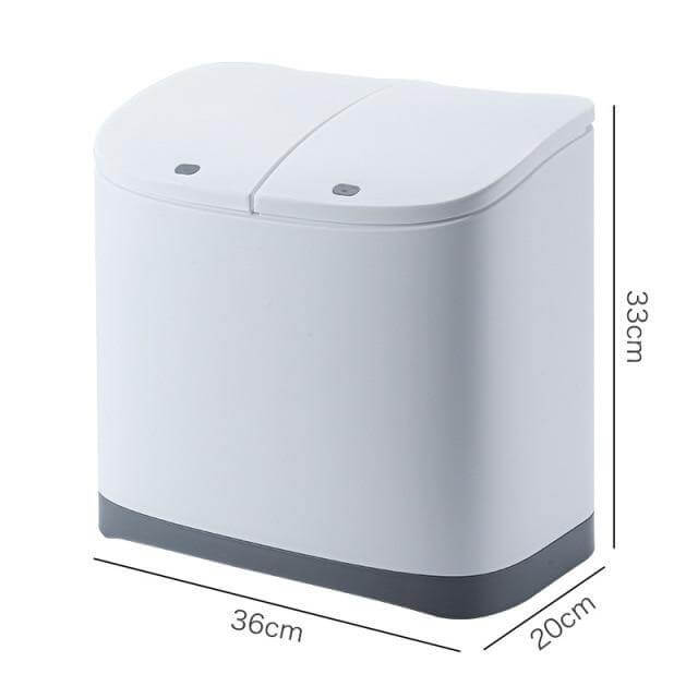 Large Double-Layer Garbage Can with Wheel - MaviGadget