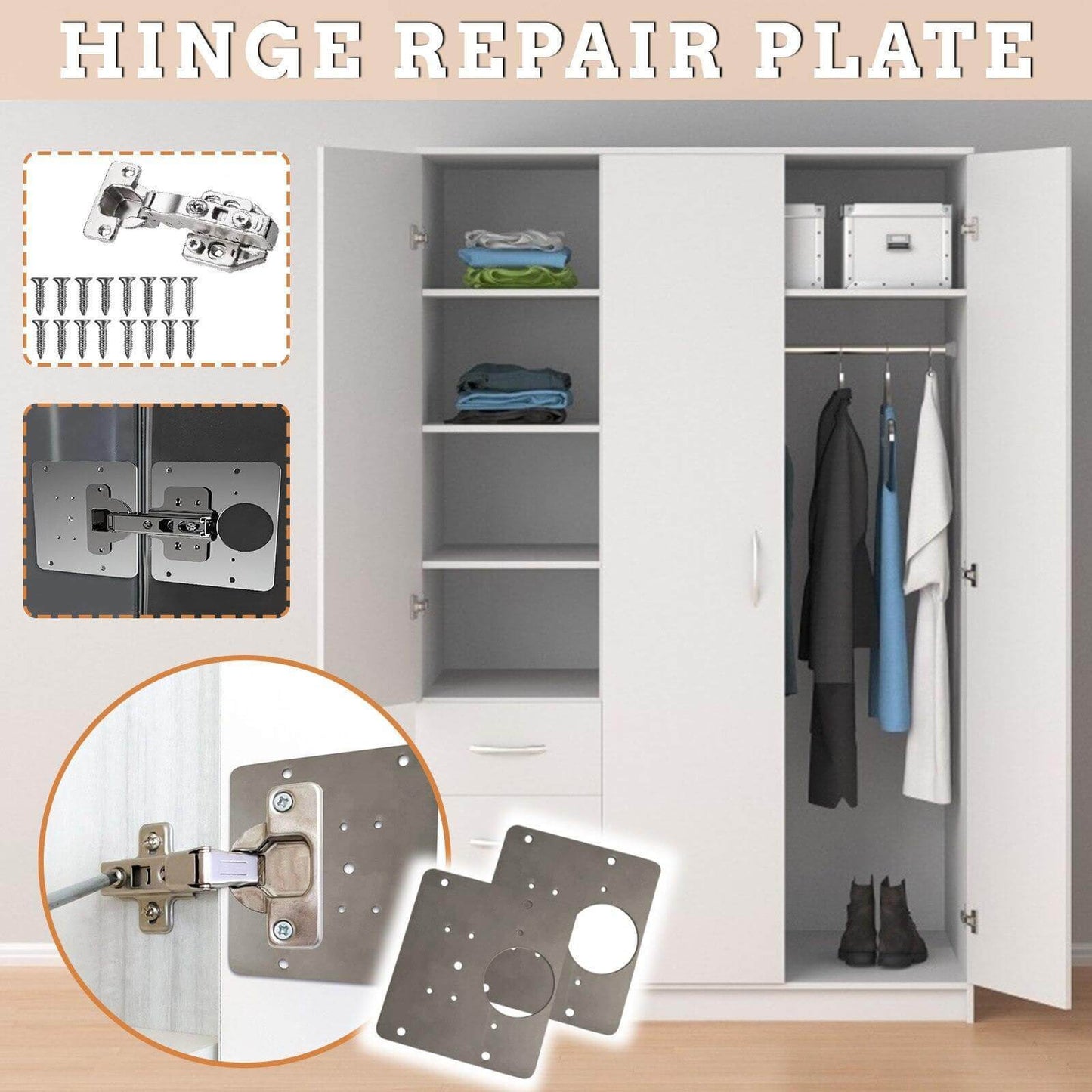 Stainless Steel Hinge Repair Kit - MaviGadget