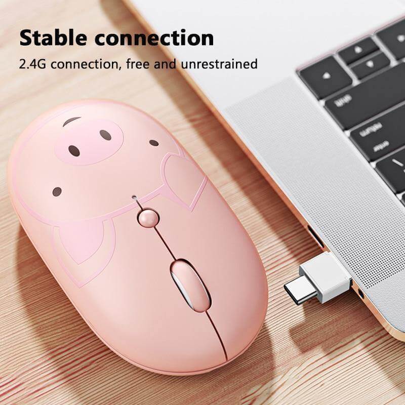 Rechargeable Universal USB-C Cartoon Wireless Mouse - MaviGadget