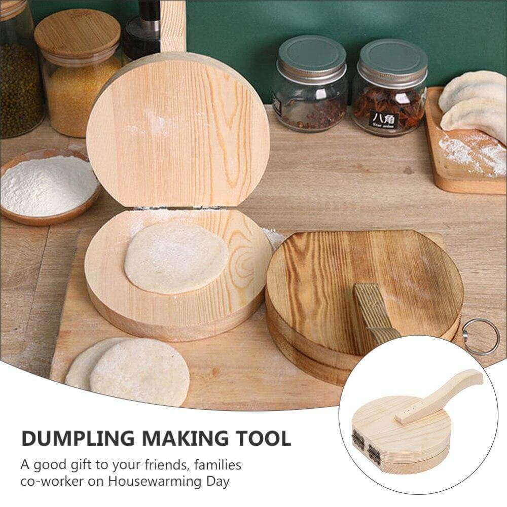 Wooden Mini Dough Pressing Tool Presser - MaviGadget