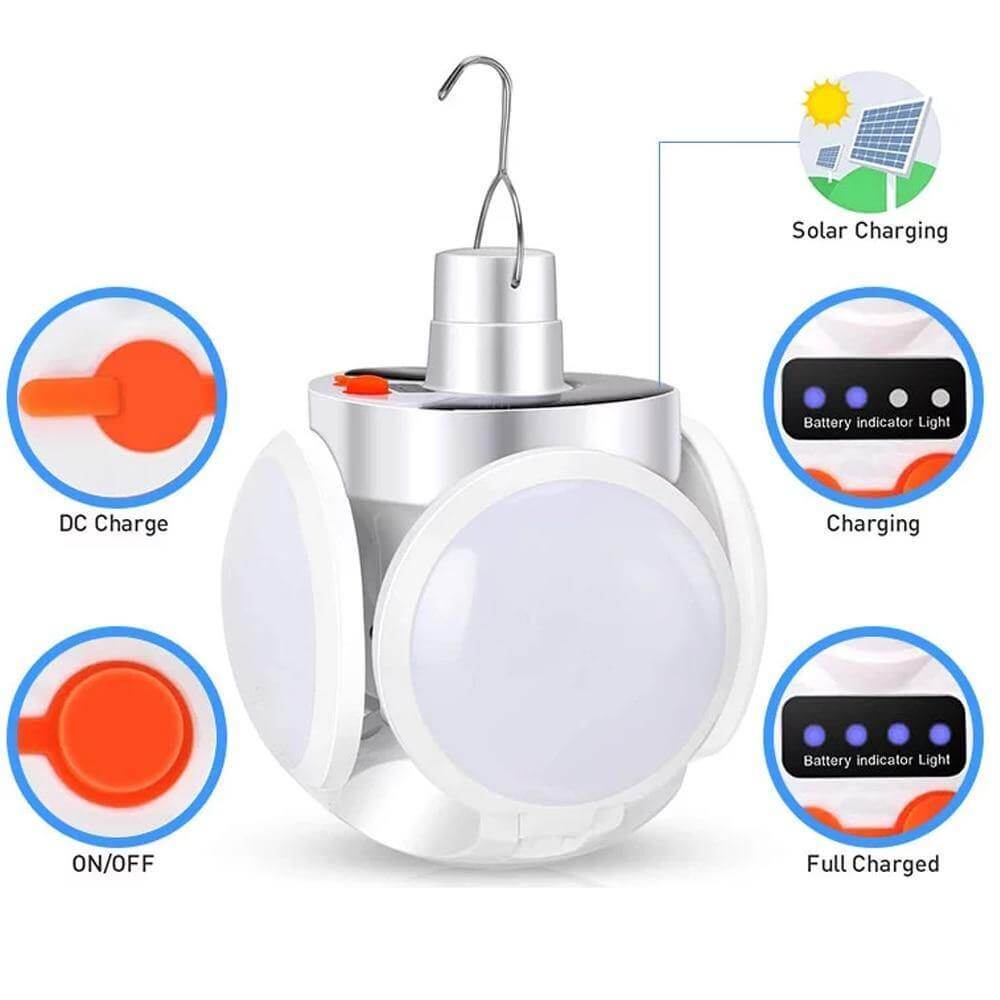 Waterproof Rechargeable Solar Camping Lamp - MaviGadget