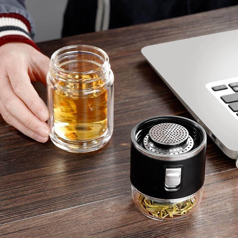 Double Glass Portable Eco-Friendly Tea Infuser - MaviGadget