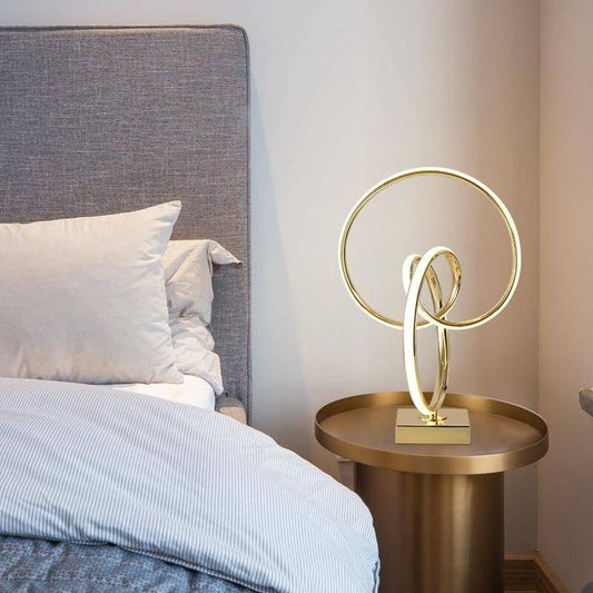 Modern Art Spiral Golden Led Table - MaviGadget