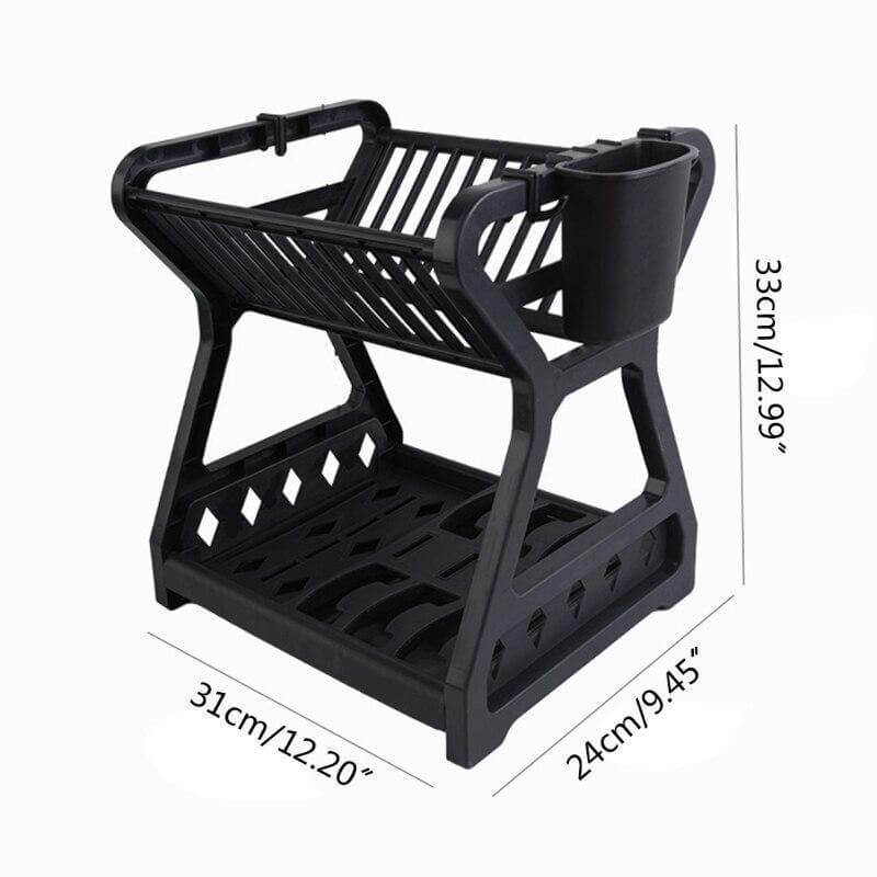 Double-layer Multifunctional Countertop Sink Dish Drying Rack - MaviGadget