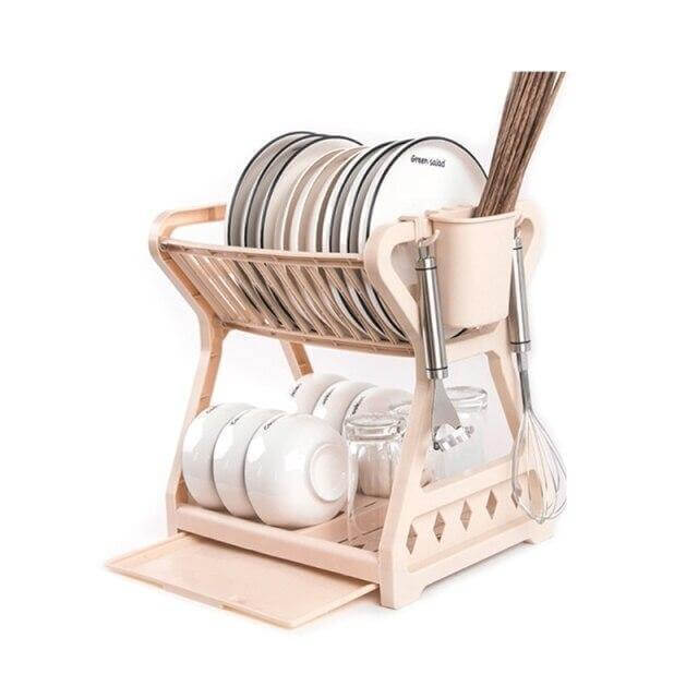 Double-layer Multifunctional Countertop Sink Dish Drying Rack - MaviGadget