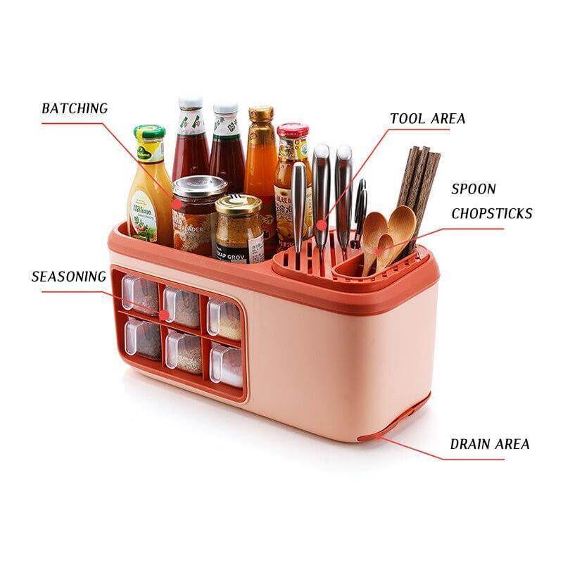Multifunctional Kitchen Silverware Grain Storage Organizer - MaviGadget