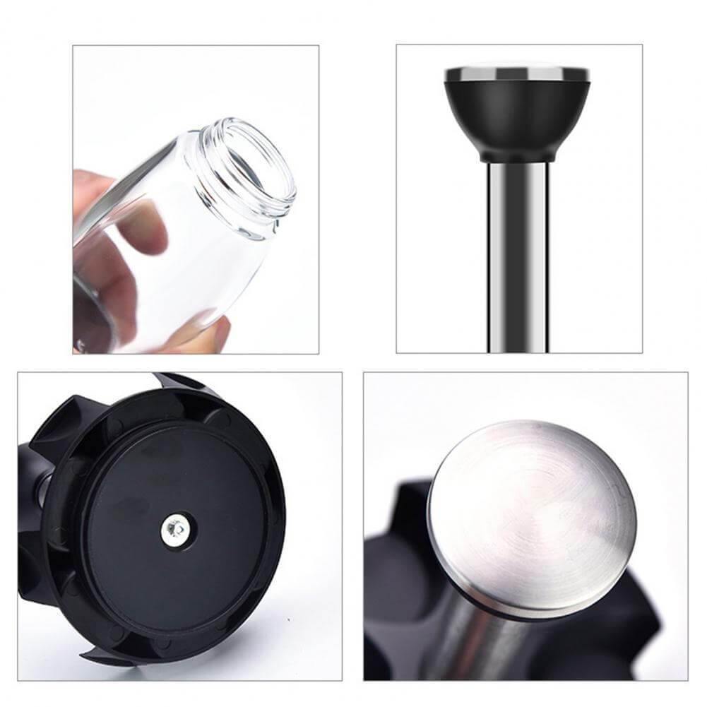Smart Rotating Stainless Steel Glass Seasoning Set - MaviGadget