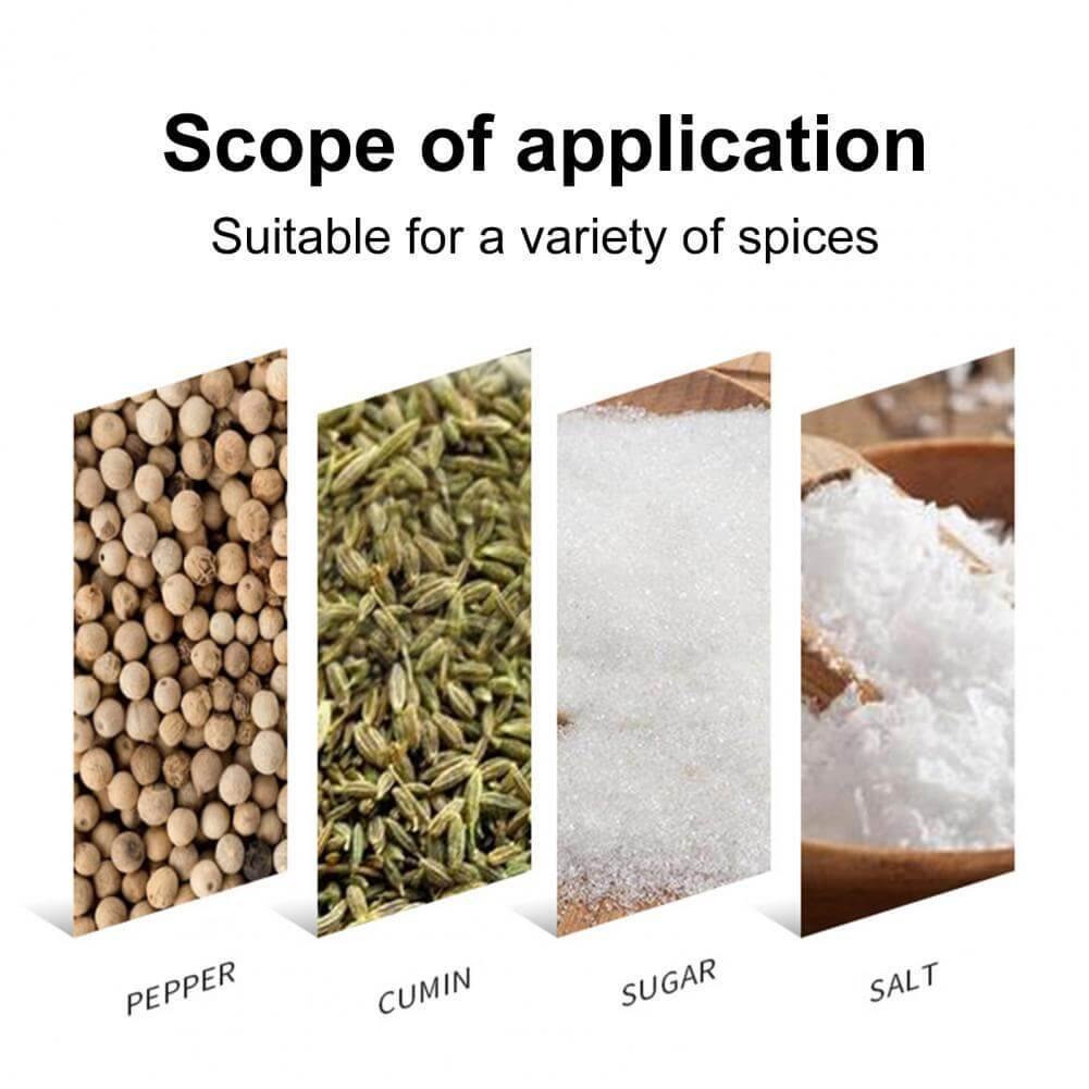 Smart Rotating Stainless Steel Glass Seasoning Set - MaviGadget