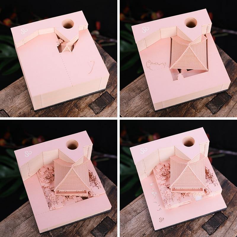 Creative 3D Ancient Architectural Creative Paper - MaviGadget