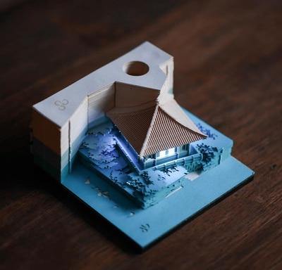Creative 3D Ancient Architectural Creative Paper - MaviGadget