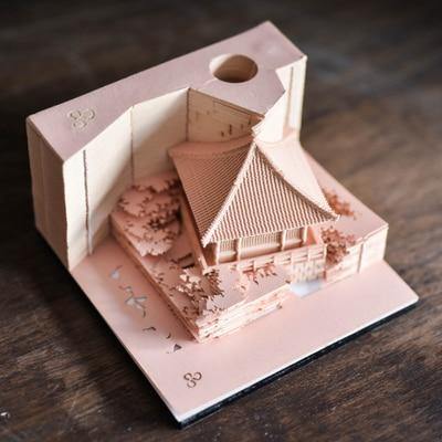 Creative 3D Ancient Architectural Creative Paper - MaviGadget