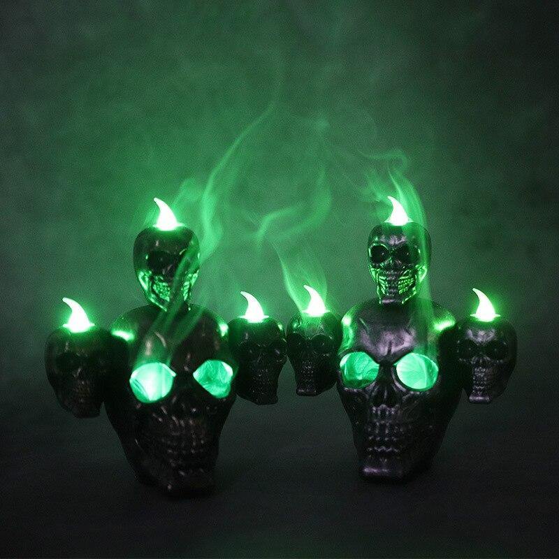 Led Candle Scary Halloween Skull Head Lamp - MaviGadget