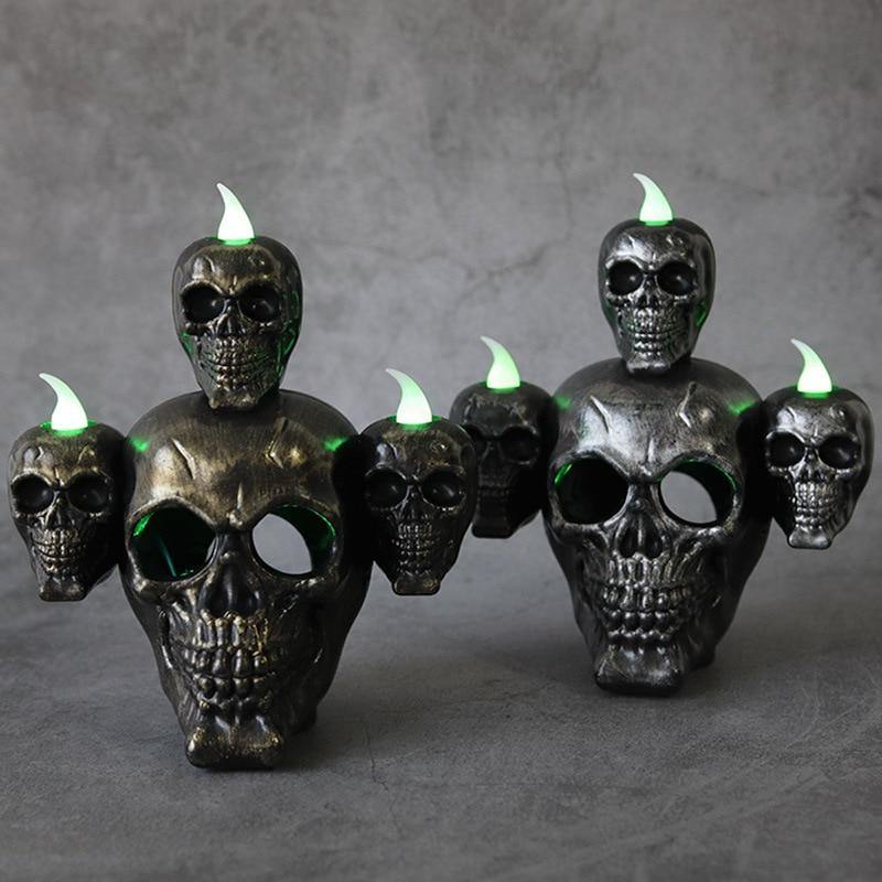 Led Candle Scary Halloween Skull Head Lamp - MaviGadget