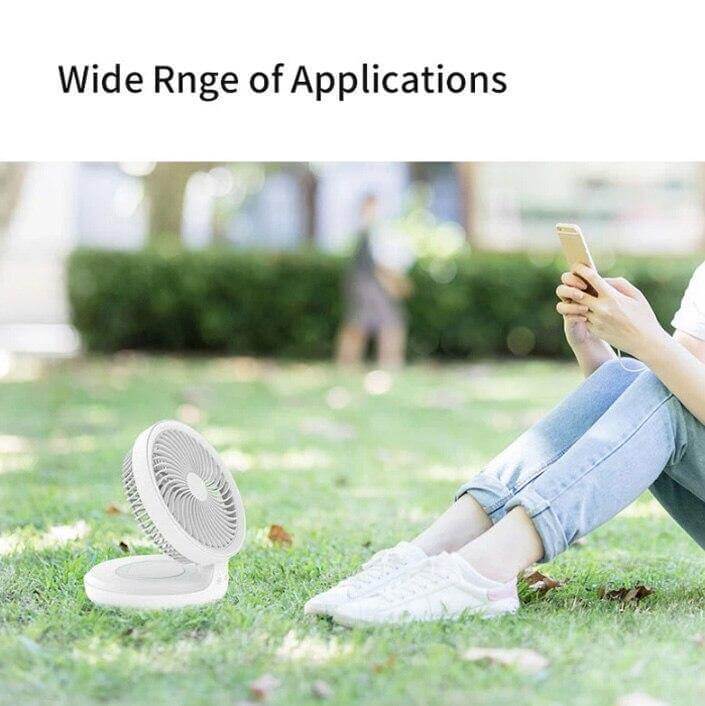 Rechargeable Foldable Wireless Fan Night lamp - MaviGadget