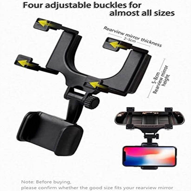 Universal Car Rearview Mirror Phone Holder - MaviGadget