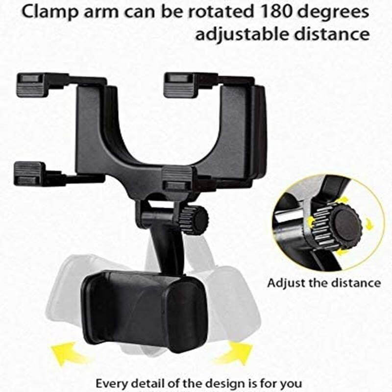 Universal Car Rearview Mirror Phone Holder - MaviGadget