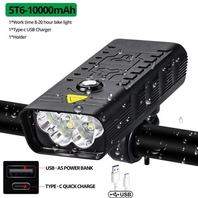 Rechargeable Bike Front Light USB - MaviGadget