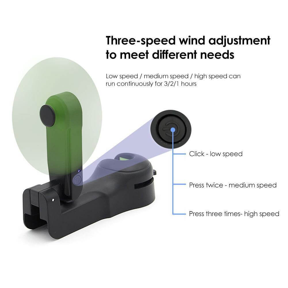 Universal Adjustable Car Headrest Fan with Hook - MaviGadget