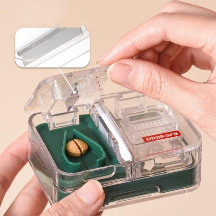 Portable Mini Pill Cutter Storage Box - MaviGadget