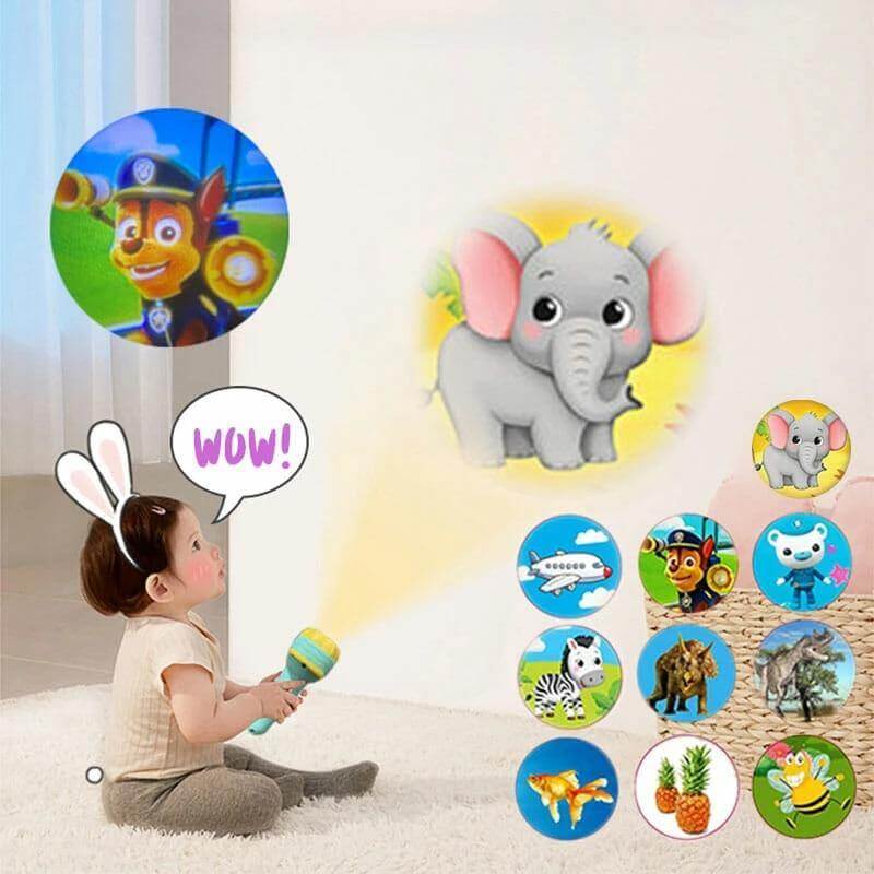 Educational Cartoon Kids Flashlight Projector - MaviGadget