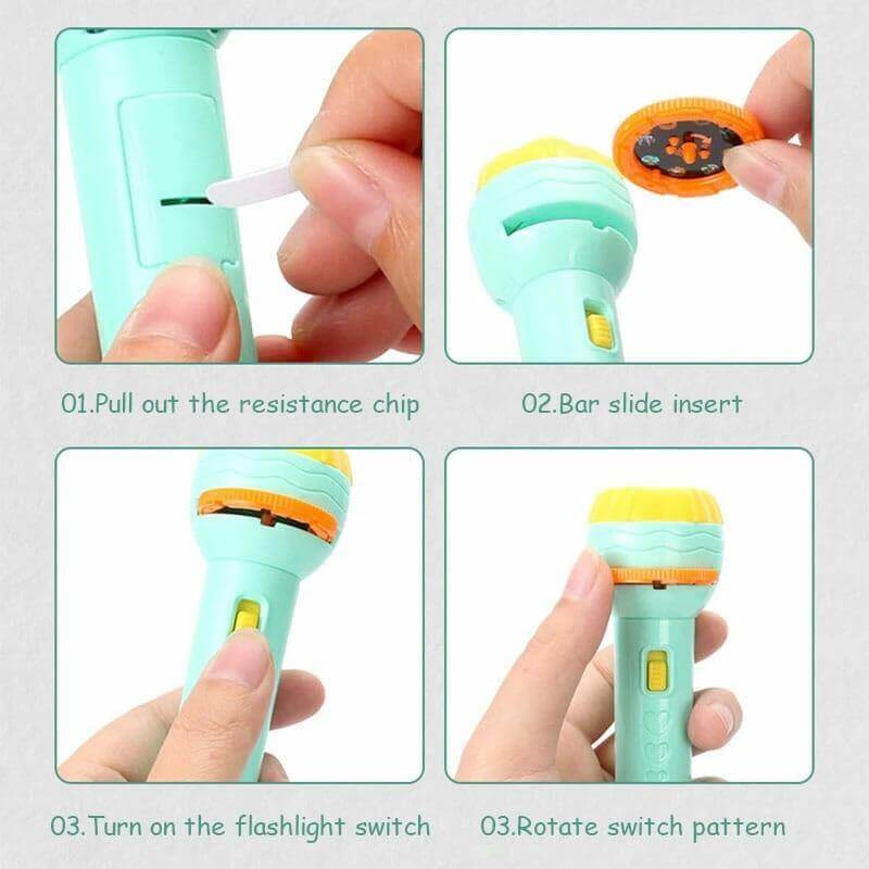 Educational Cartoon Kids Flashlight Projector - MaviGadget