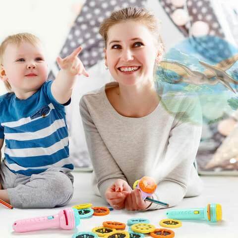 Educational Cartoon Kids Flashlight Projector - MaviGadget