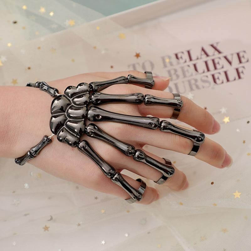 Skeleton Punk Halloween Finger Bracelet - MaviGadget
