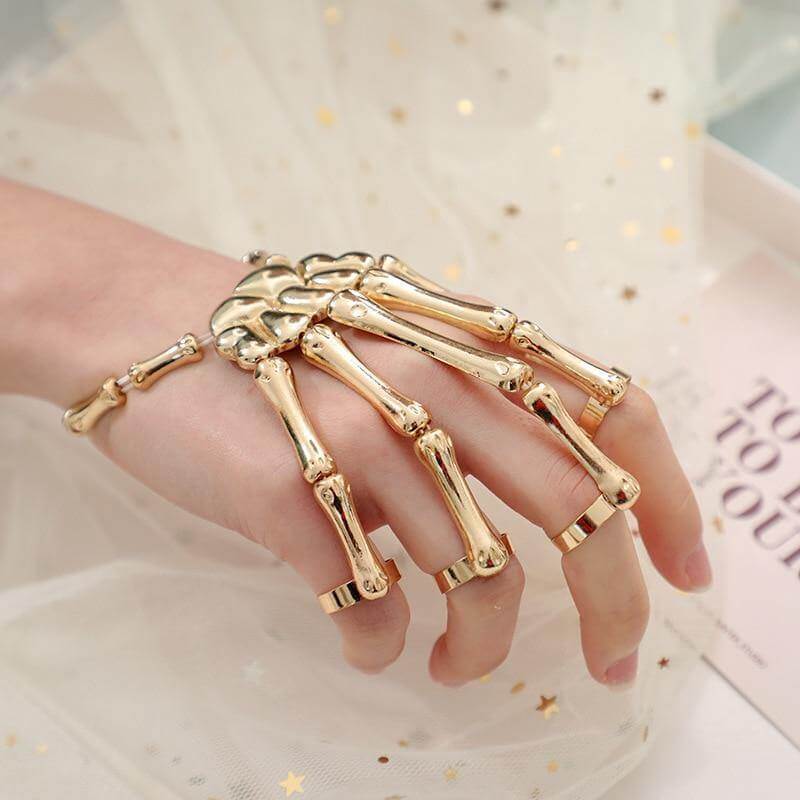 Skeleton Punk Halloween Finger Bracelet - MaviGadget