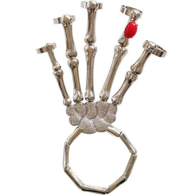 Skeleton Punk Halloween Finger Bracelet - MaviGadget